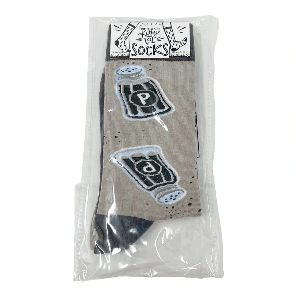 NWOT Primitives By Kathy LOL Socks Salt & Pepper